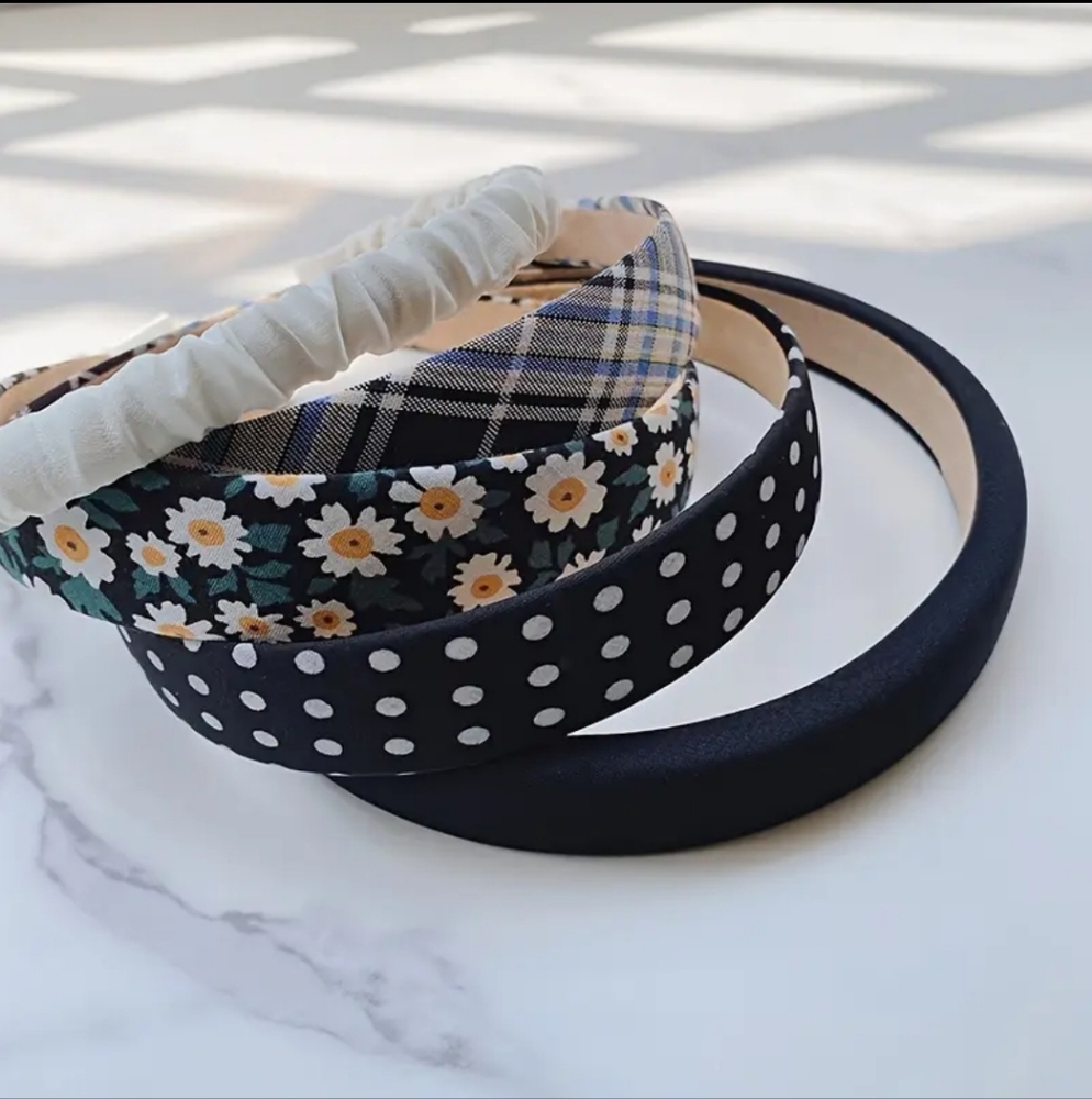 Women's Headband Set 5pc Black